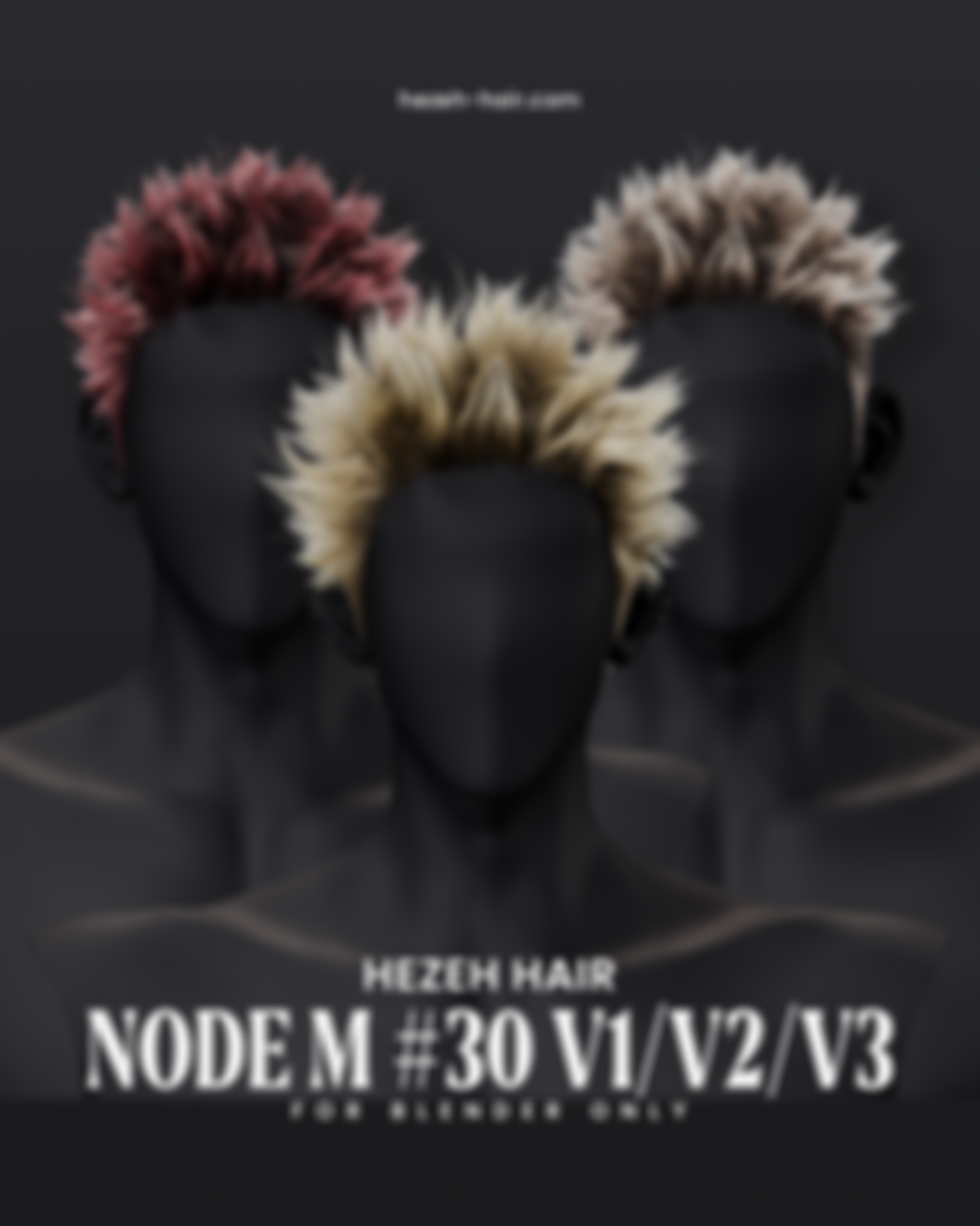 Preview image 1 for Node Hair #30 V1/V2/V3 by HEZEH.