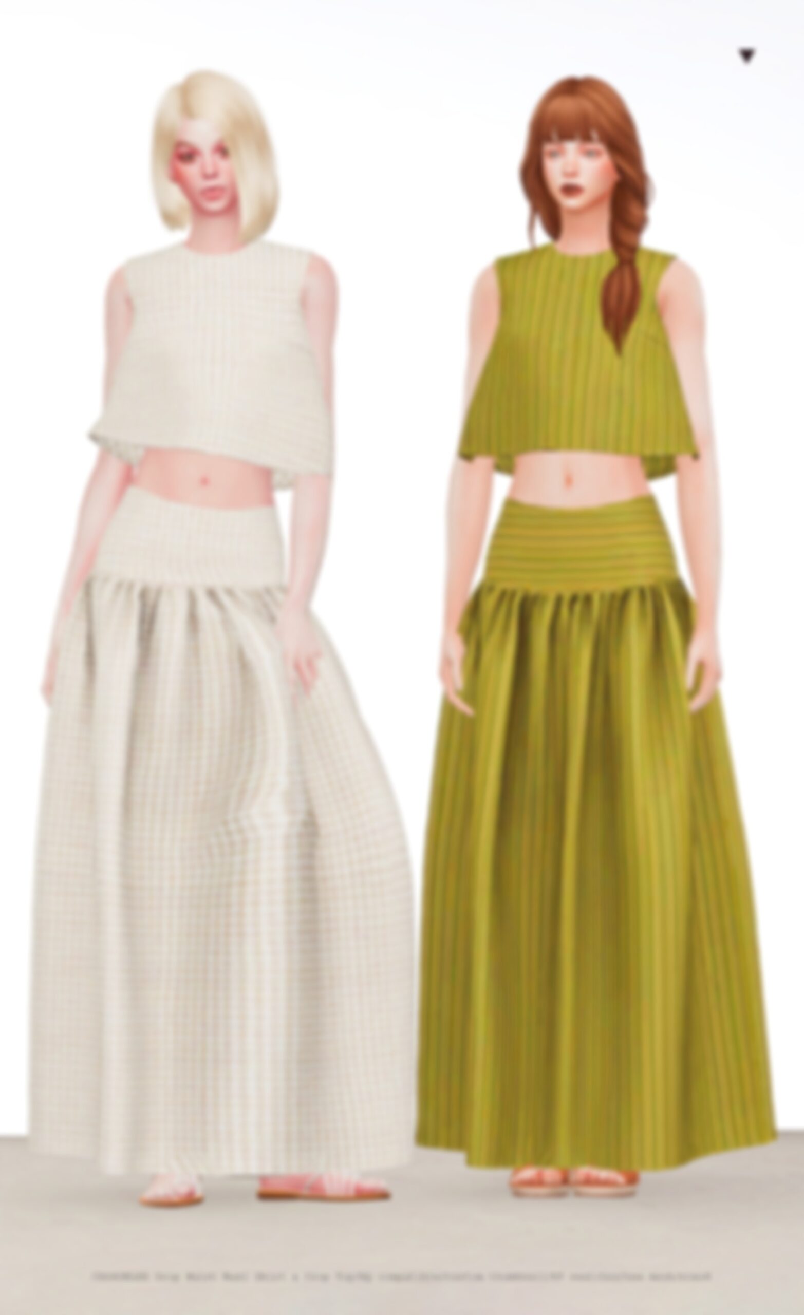 Preview image 1 for Drop Waist Maxi Skirt & Crop Top by CHARONLEE.
