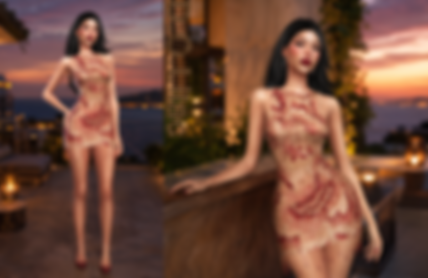 Preview image 1 for Garnet Glow Dress by DOLILAC.