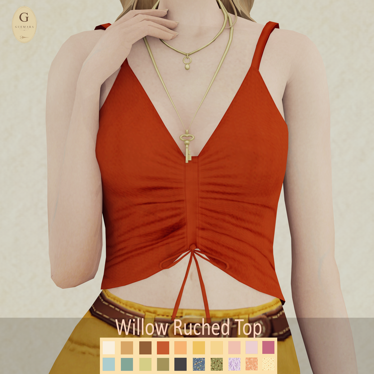Preview image 1 for Willow Ruched Top by GUEMARASIMS.
