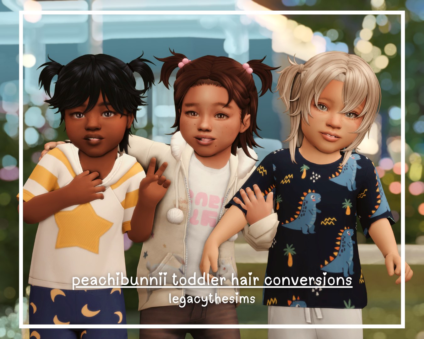 Preview image 1 for Peachibunnii Toddler Hair Conversions by LEGACYTHESIMS.