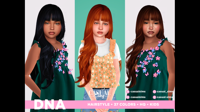 Preview image 1 for DNA Hairstyle LEFT (With Bangs) - KIDS by ZENX.