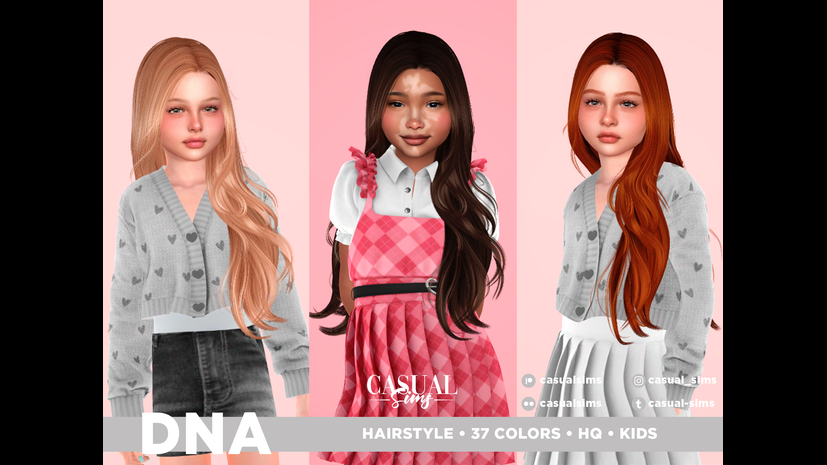 Preview image 1 for DNA Hairstyle RIGHT (No Bangs) - KIDS by ZENX.