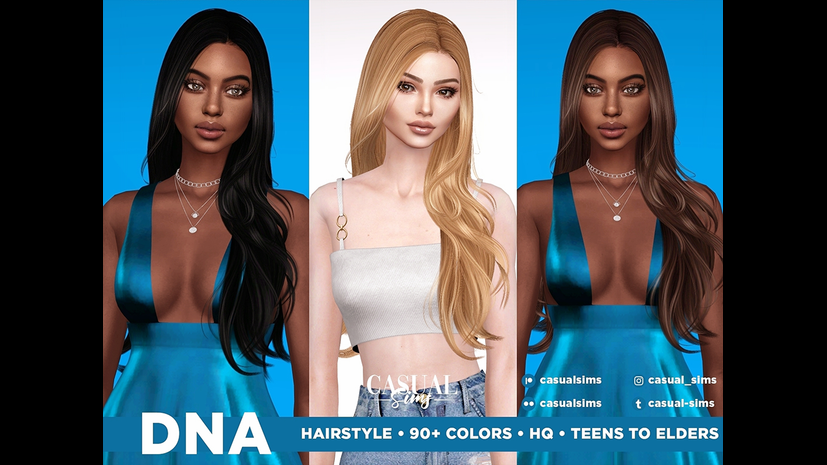 Preview image 1 for DNA Hairstyle RIGHT (No Bangs) by SONYASIMS.