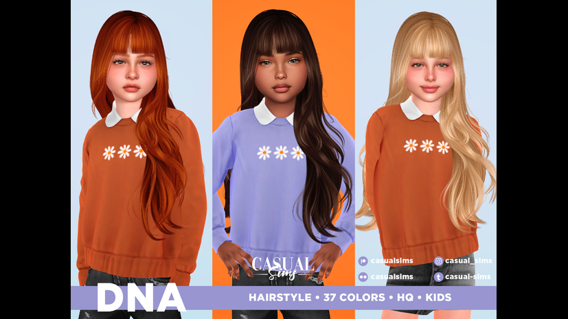 Preview image 1 for DNA Hairstyle RIGHT (With Bangs) - KIDS by ZENX.