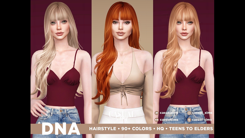 Preview image 1 for DNA Hairstyle LEFT (With Bangs) by SONYASIMS.