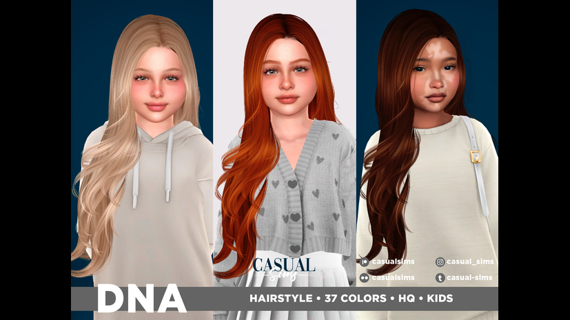 Preview image 1 for DNA Hairstyle LEFT (No Bangs) - KIDS by ZENX.
