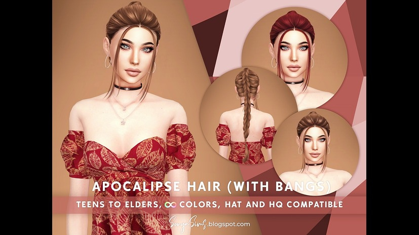 Preview image 1 for Apocalipse Hair (with bangs/frontal strands) by SONYASIMS.