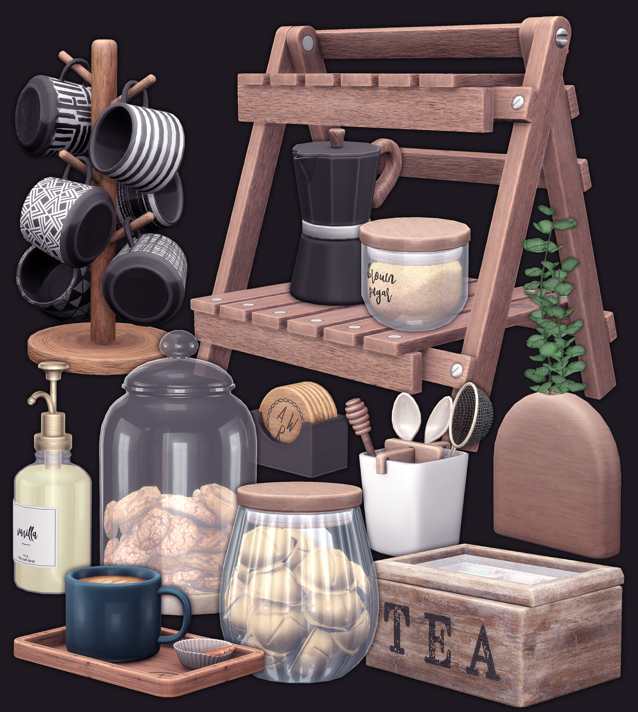 Preview image 1 for Grin Kitchen Set by ARWENKABOOM.
