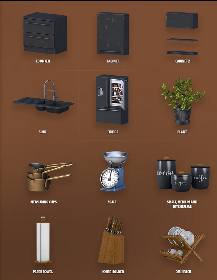 Preview image 1 for Grin Kitchen Set by ARWENKABOOM.