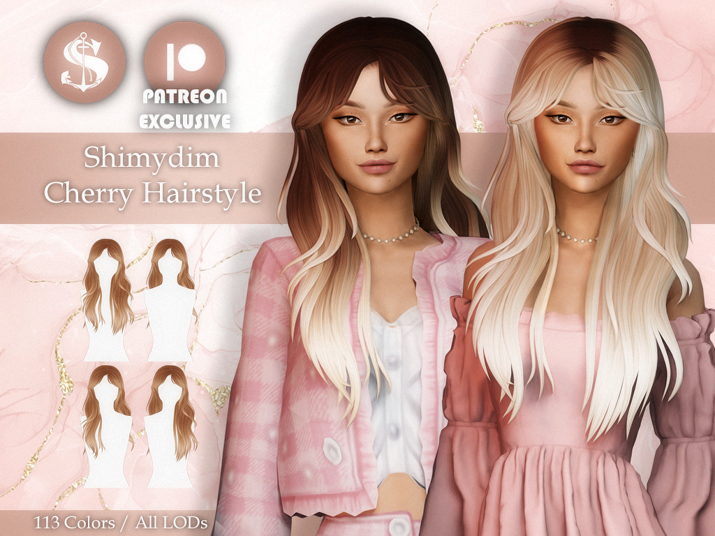 Preview image 1 for TS4] - CHERRY MAXIS MATCH HAIR by SHIMYDIM.