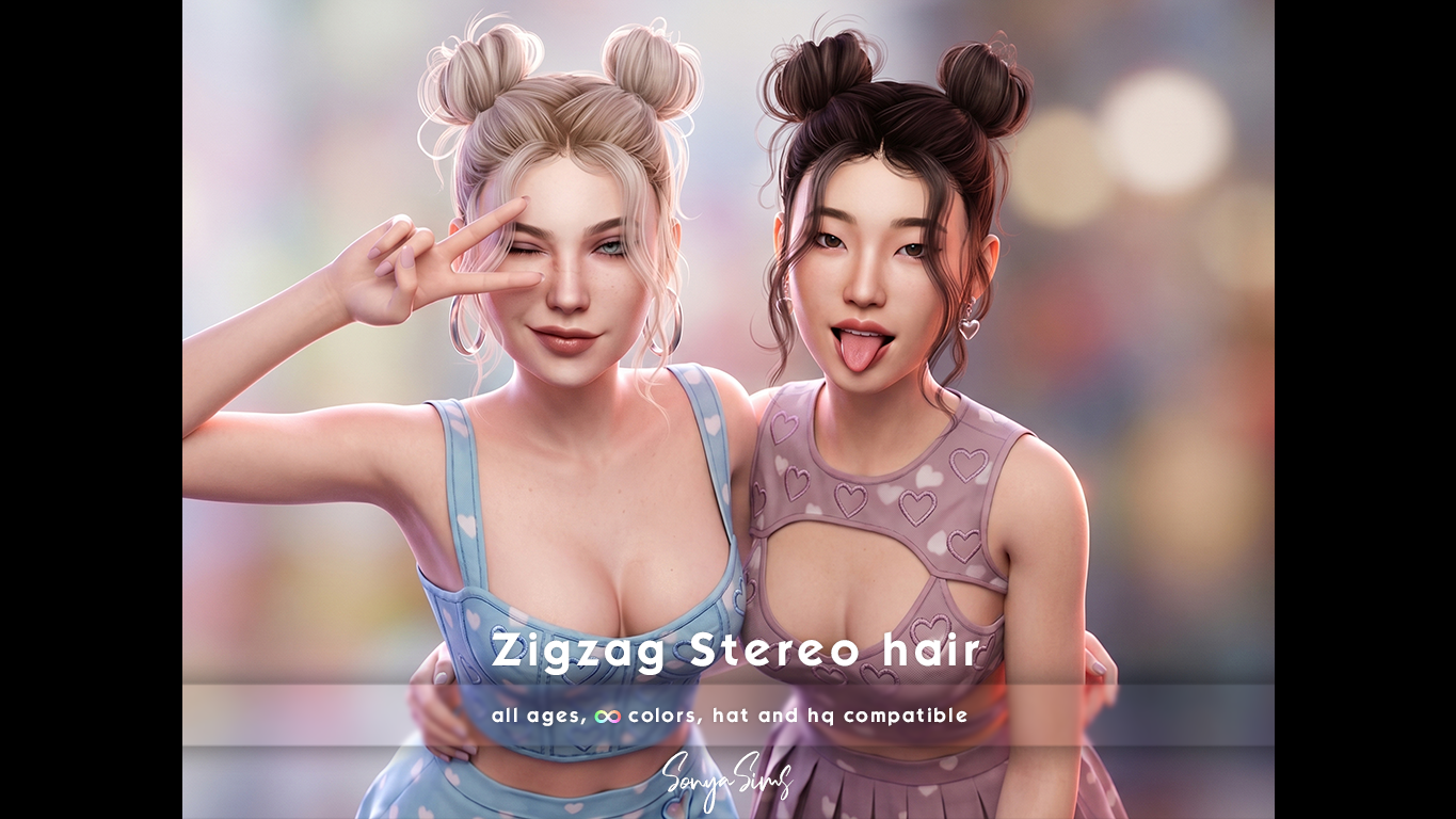 Preview image 1 for ZIGZAG STEREO HAIR SET - ADULTS by SONYASIMS.