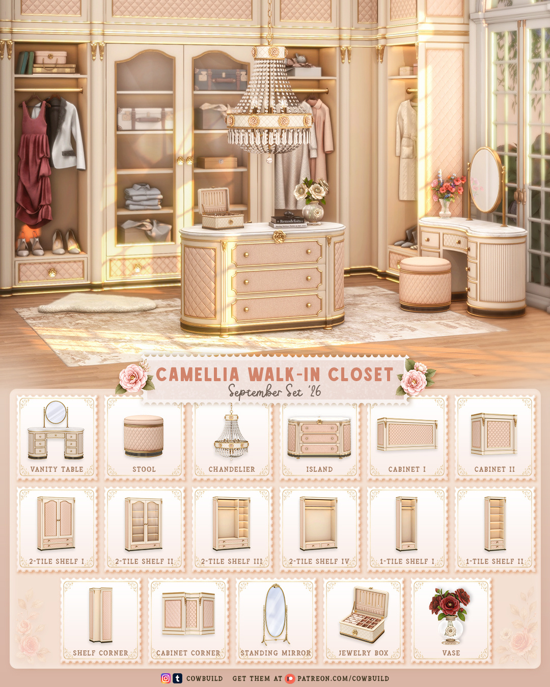 Preview image 1 for September 2026 Set - Camellia Walk-in Closet by COWBUILD.