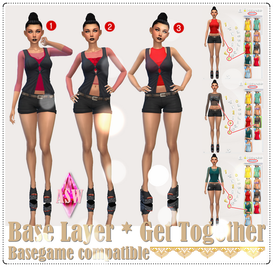 Sims 4 aesthetic clothing CC Base Layer * Get Together by ASW
