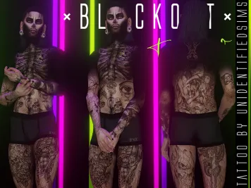 Sims 4 knee tattoo CC Broken Tattoo by UNIDENTIFIEDSIMS