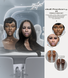 Sims 4 skins CC dolls factory #1 skin set by VIVI