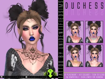Sims 4 knee tattoo CC Duchess Tattoo by UNIDENTIFIEDSIMS