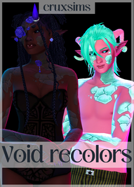 Sims 4 skins CC Emotional void ailment recolors by cruxsims