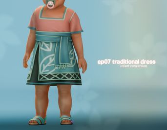 Sims 4 infant CC EP07 Traditional Dress (Infants) by adrienpastel