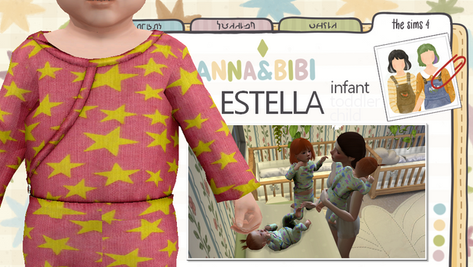 Sims 4 infant CC Estella_INFANT [Anna&Bibi] by Gabriely Cardozo