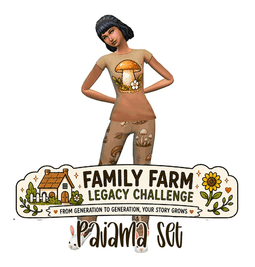 Sims 4 aesthetic clothing CC Family Farm PJ Set by Jennifer Lentz
