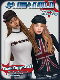 Sims 4 aesthetic clothing CC Flashlight Turtleneck (Female Version) by xiuminuwu