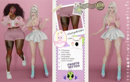 Sims 4 knee tattoo CC Frosty Tattoo by UNIDENTIFIEDSIMS