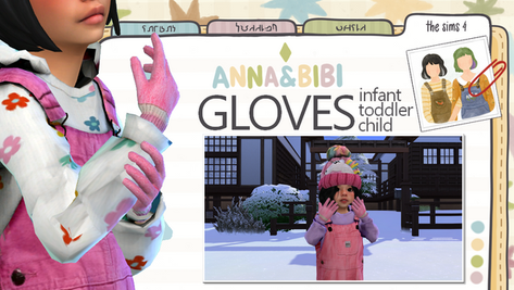Sims 4 infant CC  Gloves | Infant, Child and Toddler [Anna&Bibi] by Gabriely Cardozo
