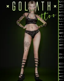Sims 4 knee tattoo CC Goliath Tattoo - updated with extra swatch by UNIDENTIFIEDSIMS