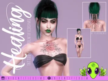 Sims 4 knee tattoo CC Healing Tattoo by UNIDENTIFIEDSIMS