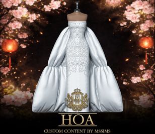 Sims 4 aesthetic clothing CC HOA GOWN by MSSIMS MARS BERGMAN