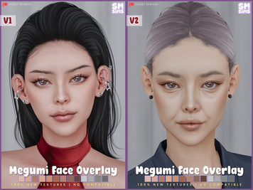 Sims 4 skins CC HONEY | Megumi Face Overlay UPDATED 10/6 by SMSims