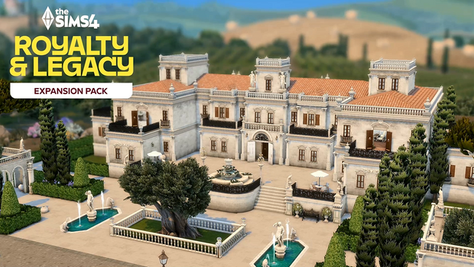Sims 4 royalty CC Huge Royal Family Mansion 7 Bedroom Mansion | NO CC | The Sims 4 Royalty & Legacy Expansion Pack by Bojana Sims