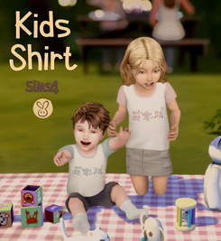Sims 4 infant CC Kids Shirt - TS4 for Toddler & Infant by Lemonbunny