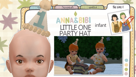 Sims 4 infant CC Little One Party Hat | Infant by Gabriely Cardozo