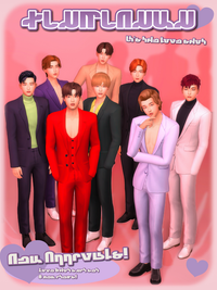 Sims 4 aesthetic clothing CC Love Shot Suits by xiuminuwu