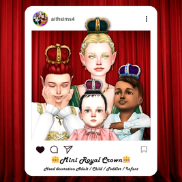 Sims 4 infant CC Mini Royal Crown by aith