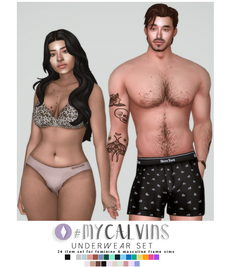 Sims 4 aesthetic clothing CC #MYCALVINS Underwear Set by nucrests