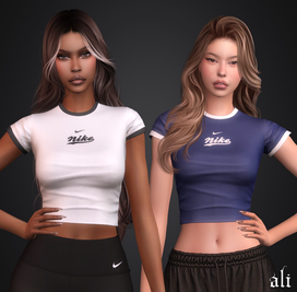 Sims 4 aesthetic clothing CC NIKE top v1 JAN2026 by ali
