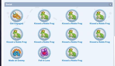 Sims 4 royalty CC No Repeat Frog Kiss Milestone by Waffle's Mix-Ins