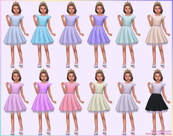 Sims 4 royalty CC Pastel Recolor – Children’s Dress | The Sims 4: Royalty and Legacy by motherlode