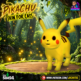 Sims 4 skins CC Pikachu Skin by Jochi by Jochitec, Pyanett y TecnoSimmer