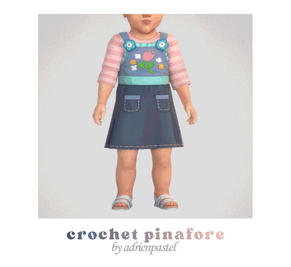 Sims 4 infant CC Pinafore Crochet (Infants) by adrienpastel