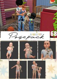 Sims 4 infant CC  Posepack_068 [Anna&Bibi] by Gabriely Cardozo