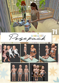 Sims 4 infant CC  Posepack_071 [Anna&Bibi] by Gabriely Cardozo