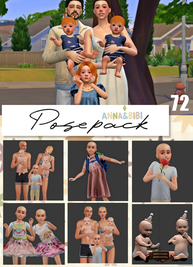Sims 4 infant CC  Posepack_072 [Anna&Bibi] by Gabriely Cardozo