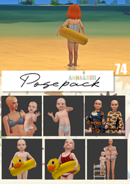 Sims 4 infant CC  Posepack_074 [Anna&Bibi] by Gabriely Cardozo