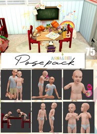 Sims 4 infant CC  Posepack_075 [Anna&Bibi] by Gabriely Cardozo