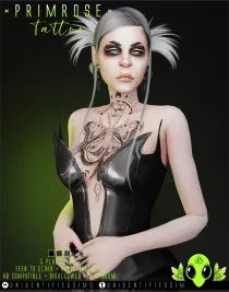Sims 4 knee tattoo CC Primrose Tattoo by UNIDENTIFIEDSIMS