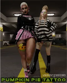 Sims 4 knee tattoo CC Pumpkin Pie Tattoo by UNIDENTIFIEDSIMS